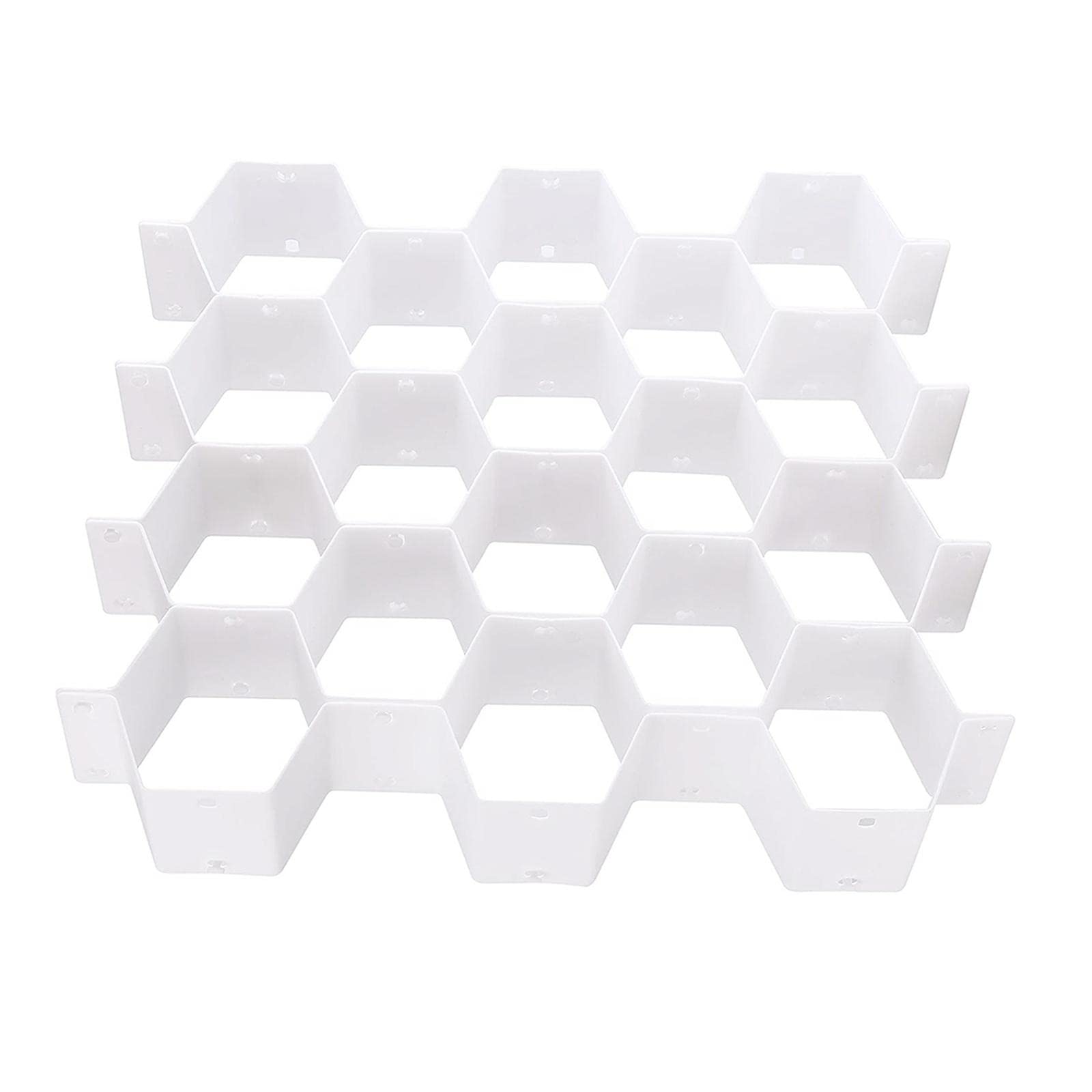 Losa Honeycomb Closet Cabinet Sock Underwear Drawer Divider Organizer White