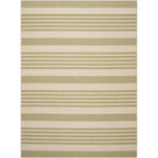 SAFAVIEH Courtyard Collection 8' x 11' Beige/Sweet Pea CY6062 Stripe Indoor/ Outdoor Waterproof Easy-Cleaning Patio Backyard Mud