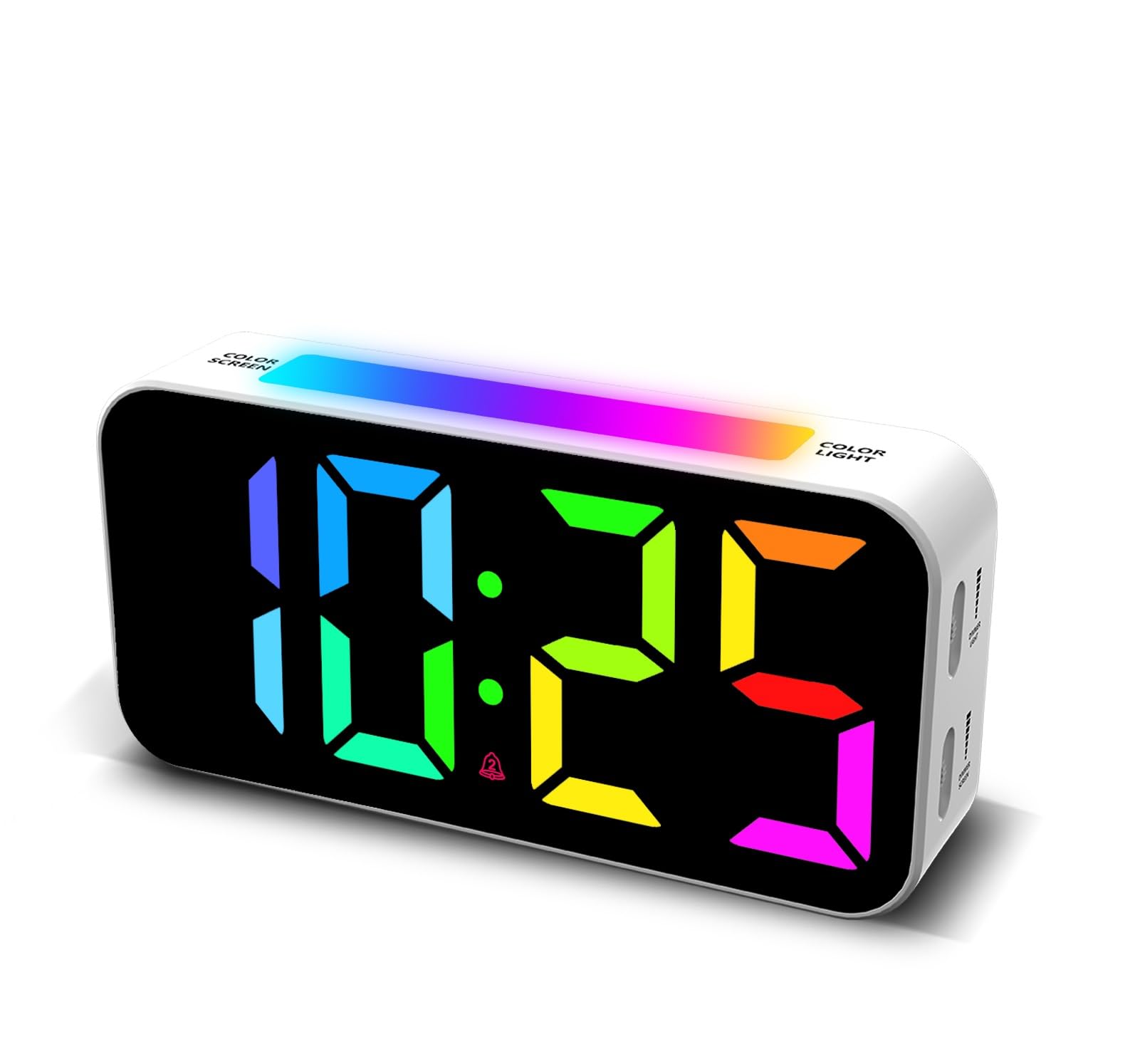 Topski Loud Alarm Clocks for Bedrooms Heavy Sleepers, Digital Clock with Night Light, Large Display, Dual Alarm, Snooze, Dimmabl