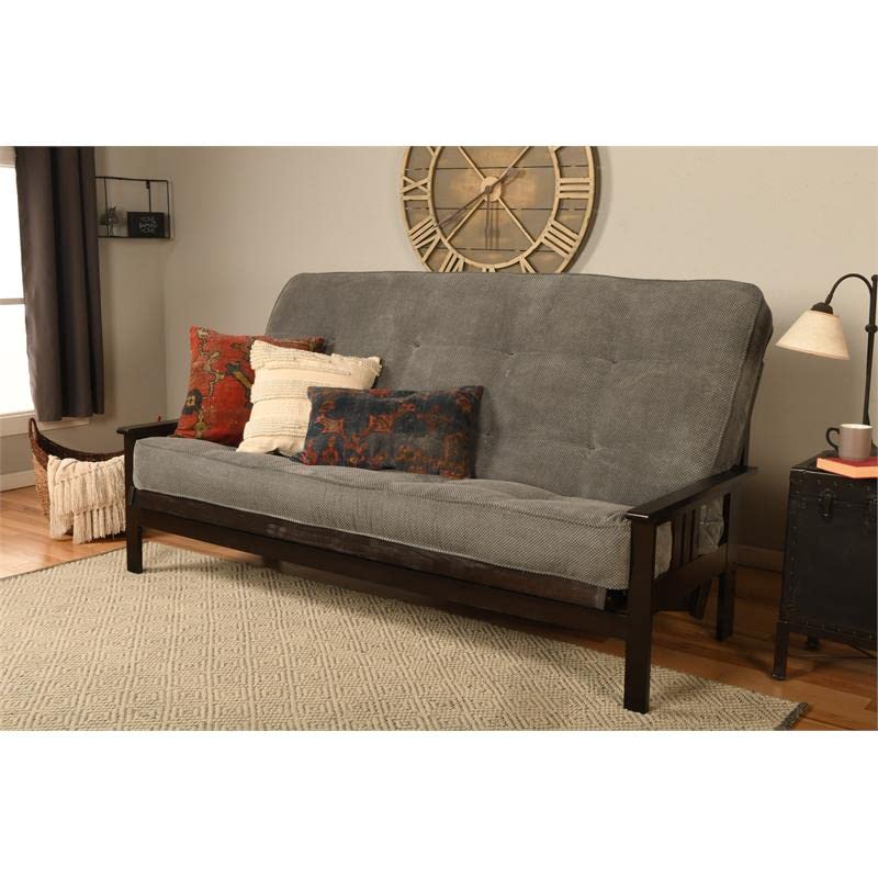Kodiak Furniture Foam Queen-Size Futon Mattress w/Thunder Gray Fabric Cover