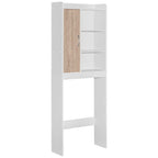 Woodpeckers Furniture And Mattress Ace Over The Toilet Storage Rack (White + Natural Oak)