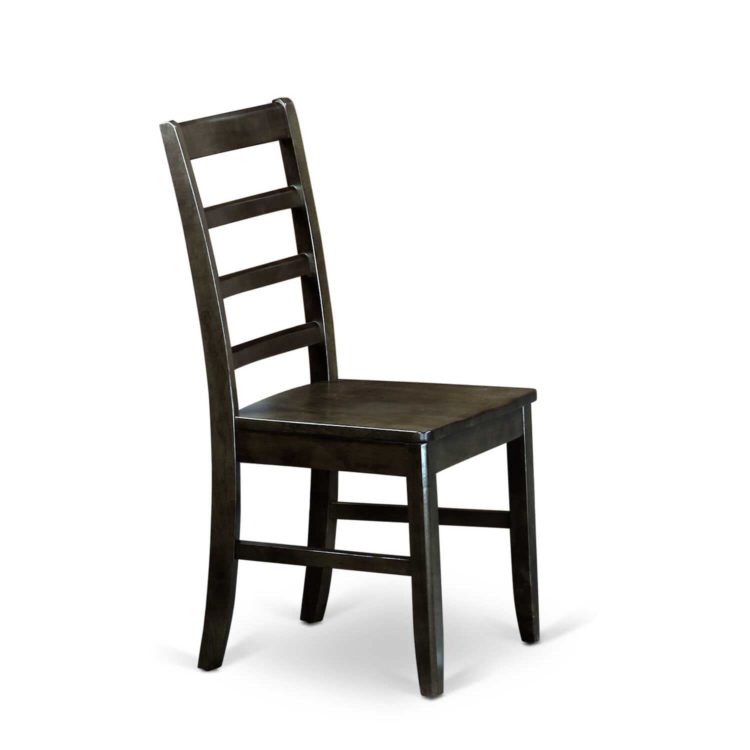 East West Furniture Ampf5-Bch-W 5 Piece Kitchen Table & Chairs Set Includes A Round Dining Room Table With Pedestal And 4 Dining Chairs, 36X36 Inch, Black & Cherry
