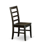 East West Furniture Ampf3-Bch-W 3 Piece Dining Table Set For Small Spaces Contains A Round Kitchen Table With Pedestal And 2 Dining Room Chairs, 36X36 Inch, Black & Cherry