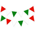 Rozi Decoration Merry Christmas Bunting Banner for Home Decoration  12 Flag Red Green White Pack of 1 Set Paper  for Door, Ind