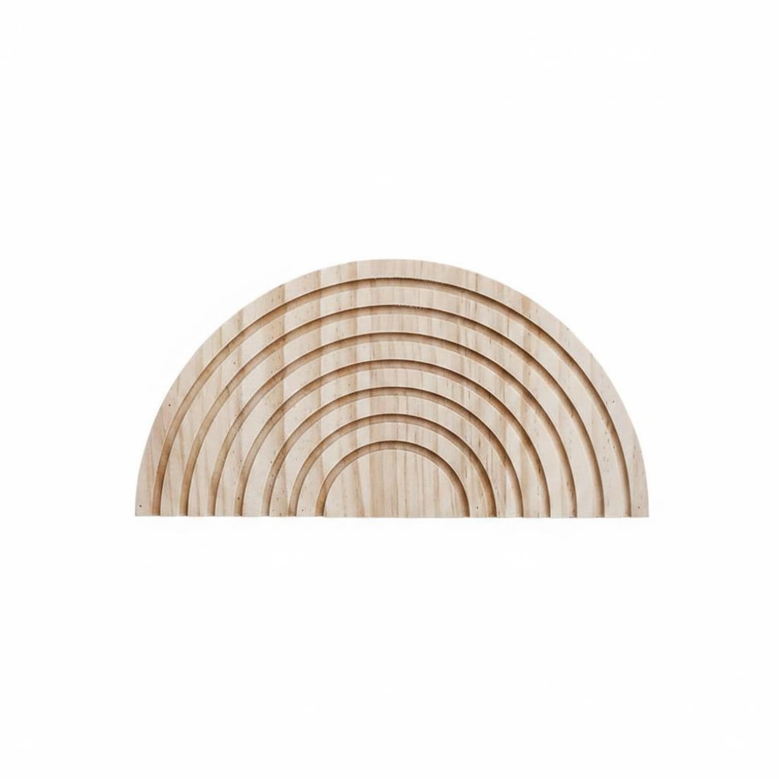 Zoomella Decorative Half Circle Wall Planter Creative Design Wooden Semicircle Planter MultiUse Rainbow Wall Shelf For Living R