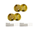 QCAA Heavy Duty Solid Metal Closet Rod Socket Set, 1-3/8  , Polish Brass, 2 Pair, Made In Taiwan