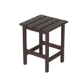 Costaelm Square Outdoor Side Tables, Adirondack Patio Tables For Outside, Hdpe Patio End Table Weather Resistant, Balcony Table For Pool, Seaside, Backyard, Porch, Indoor Companion, Dark Brown