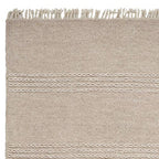 HomeRoots Decor 3'3' x 5'3' Wool Natural Area Rug