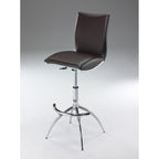 Creative Images Adjustable Swivel Faux Leather Barstool (Set of 2) Brown Poly Synthetic Fiber,Faux Leather
