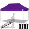 Eurmax Usa 10'X15' Pop Up Canopy Tent Commercial Instant Canopies With Heavy Duty Roller Bag,Bonus 4 Sand Weights Bags (Purple)
