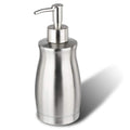 GLUBEE Soap Dispenser Stainless Steel - Brushed Nickel Pump Dispenser Bottle Refillable Liquid Hand Dish Soap Dispenser for Bath