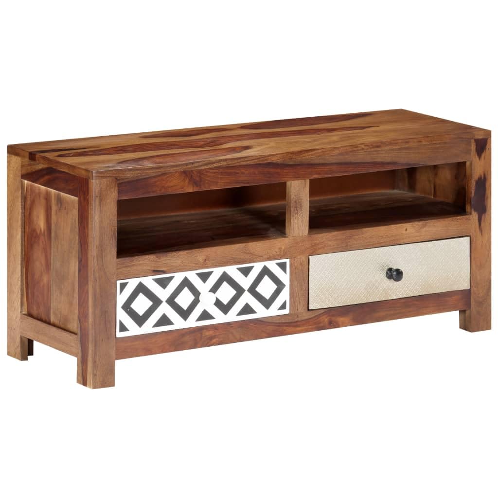 vidaXL Solid Sheesham Wood TV Stand - Thumbnail 3