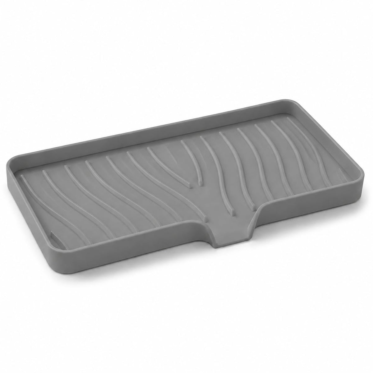 LiraWohn Silicone Sponge Holder for Kitchen Sink, Self Draining Sink Tray with Drain Spout, Soap & Dish Sponge Holder, NonSlip 