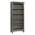 Intercon Foundry Home Office 76" Tall Bunching Bookcase, Brushed Pewter