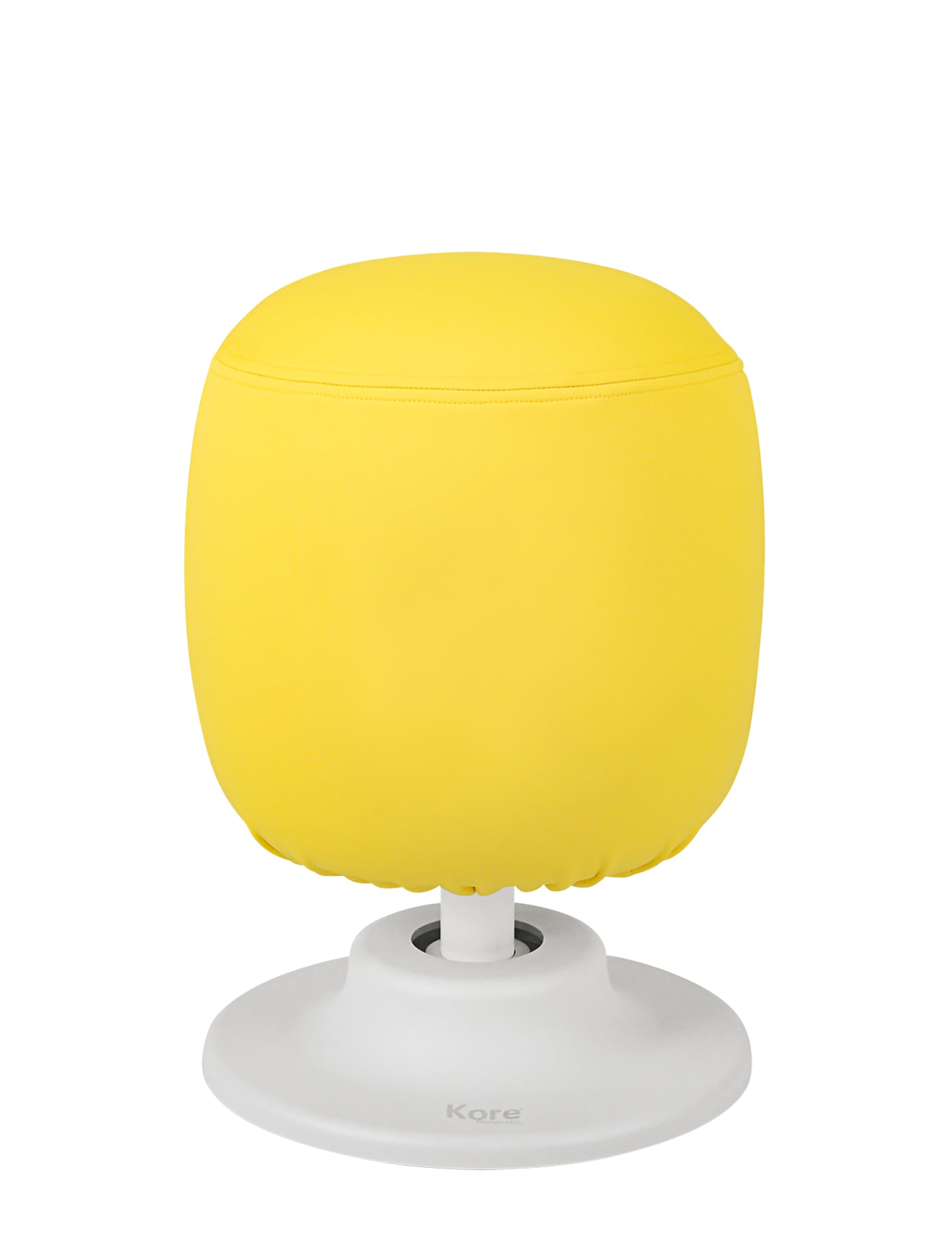 KORE Design Kids Adjustable Pivot Stool, Waterproof Fabric Desk Chair Comfy for Students, Kid Computer Chair for School, Home, Active Sitting, ADD/ADHD, Autism, Girls/Boys, Tall (16.5-21”), Yellow