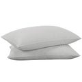 Puredown Goose Feathers Down Pillows - Standard Size Bed Sleeping Hotel Collection Pillows Set Of 2 With 100% Cotton Cover, Grey