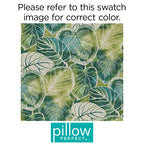 Pillow Perfect Tropic Floral Indoor/Outdoor Accent Throw Pillow Plush Fill, Weather, And Fade Resistant, Large - 18.5' X 18.5'