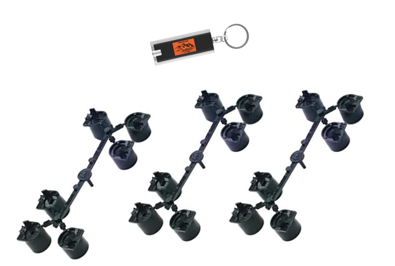 3 Pack Of Hunter 466100 Pgp, I-20 Black Nozzle Rack, Short Radius Nozzle Set For Hunter Pgp Ultra And Hunter I20 Ultra Series Sp