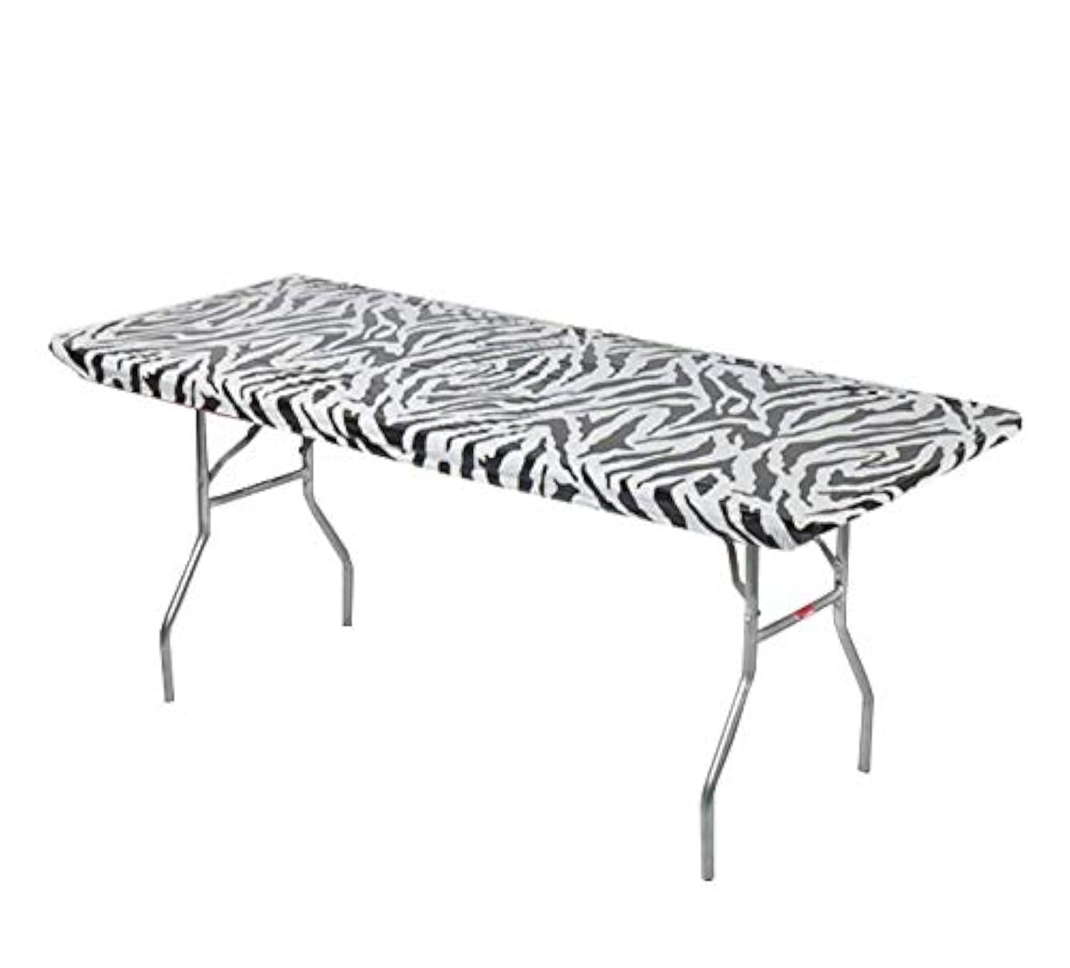 Kwik-Covers 6' Rectangle Plastic Table Covers 30' X 72', Bundle Of 5 (Zebra)