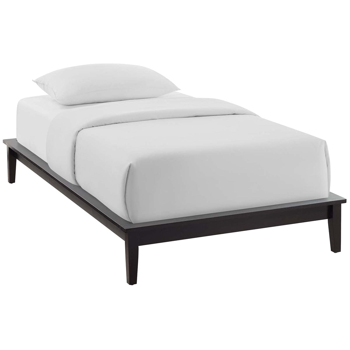 Modway Lodge Wood Platform Twin Bed Frame In Cappuccino