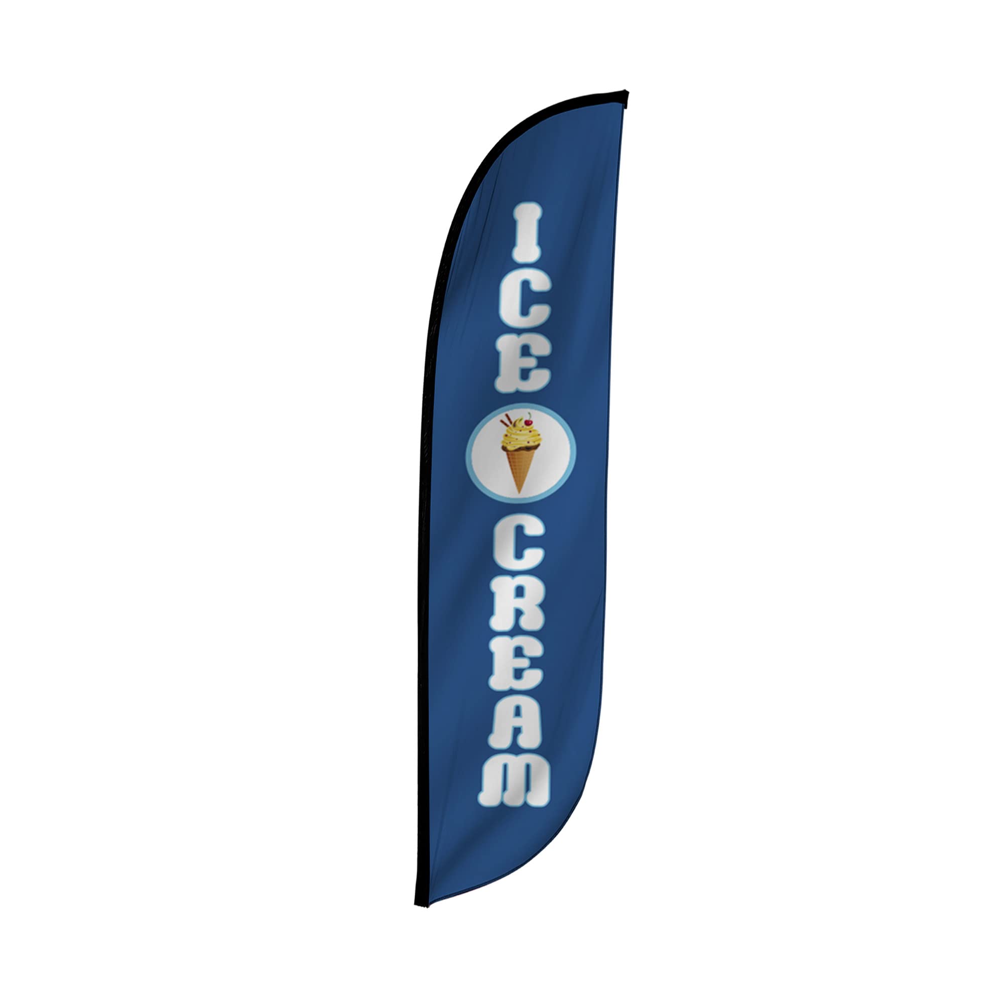 Lookourway Feather Flag - 12Ft Tall Advertising Flag Banner For Business And Events Promotion - Flag Only - Food And Restaurant