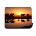 Mugod Elephant Mouse Pad Sunset Five Elephant Walking On The River Beautiful Scenery Mouse Mat Non-Slip Rubber Base Mousepad For