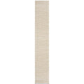 Nourison Essentials Indoor/Outdoor Ivory Beige 2'2' X 18 Area Rug, Easy Cleaning, Non Shedding, Bed Room, Living Room, Dining R