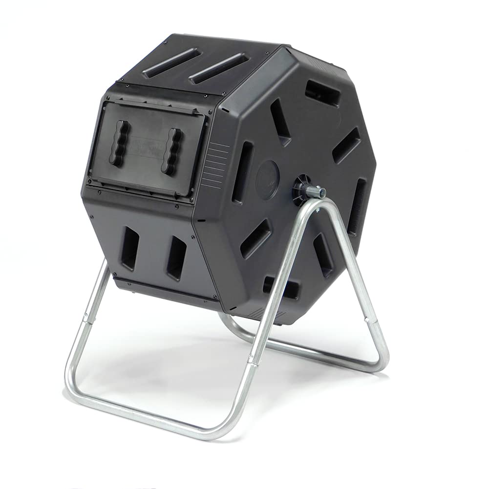 Fcmp Outdoor Im2000 Tumbling Composter Canadian-Made, 100% Recycled Resin - Outdoor Rotating Compost Tumbler Bin For Garden, Kit