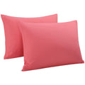 Uxcell Pillowcases Weave From 100% Egyptian Cotton, Breathable Soft Pillow Cases With Zipper Closure, 2 Pcs Coral Pink Pillow Co