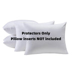 Kingnex 4 Pack Waterproof Feather Proof Pillow Protectors With Zipper On Long Side King Size Set Of 4 Down Proof Striped Bed Pil