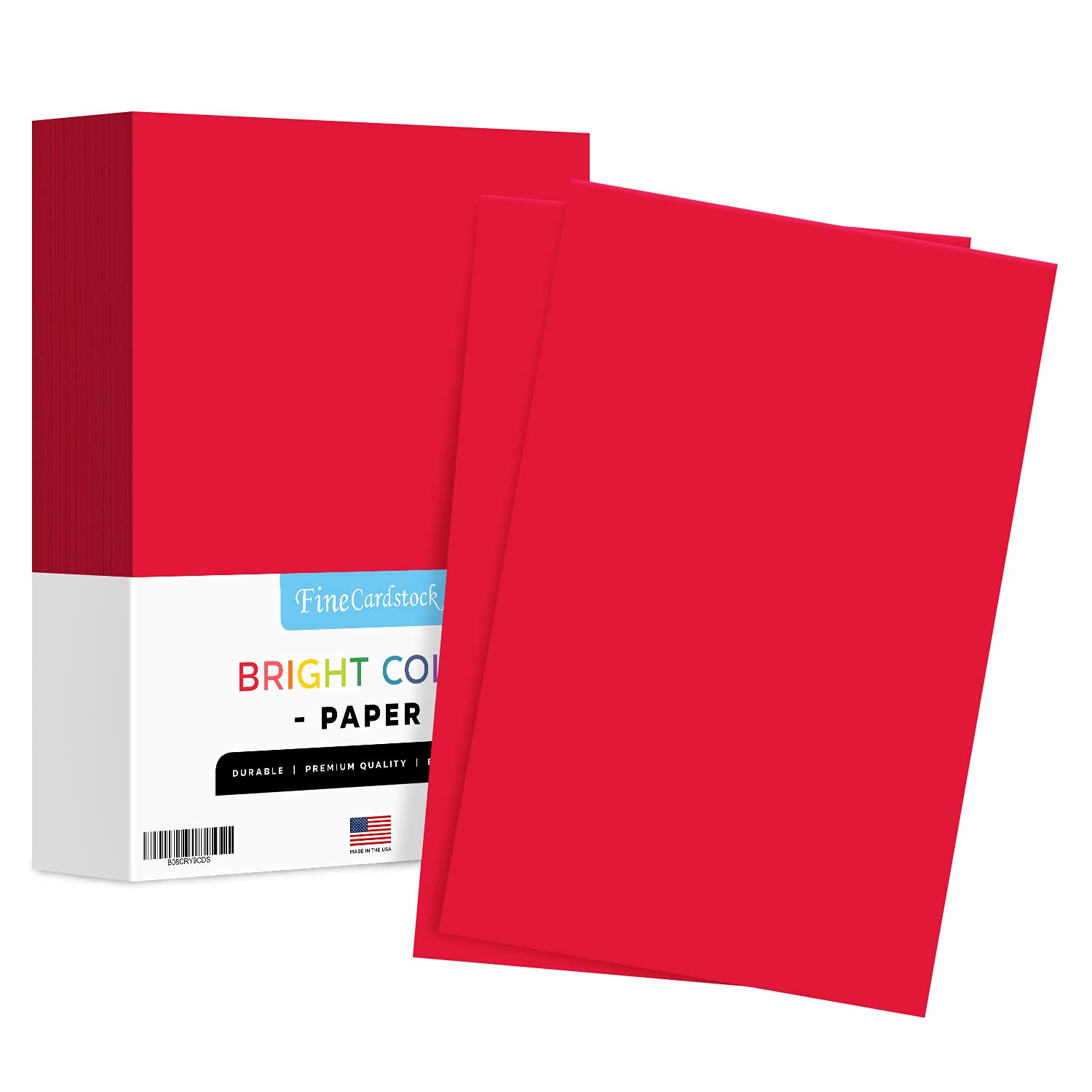 11 X 17 Red Neon Bright Fluorescent Colored Paper | 20Lb Bond (75Gsm) Paper | 500 Sheets - 1 Ream