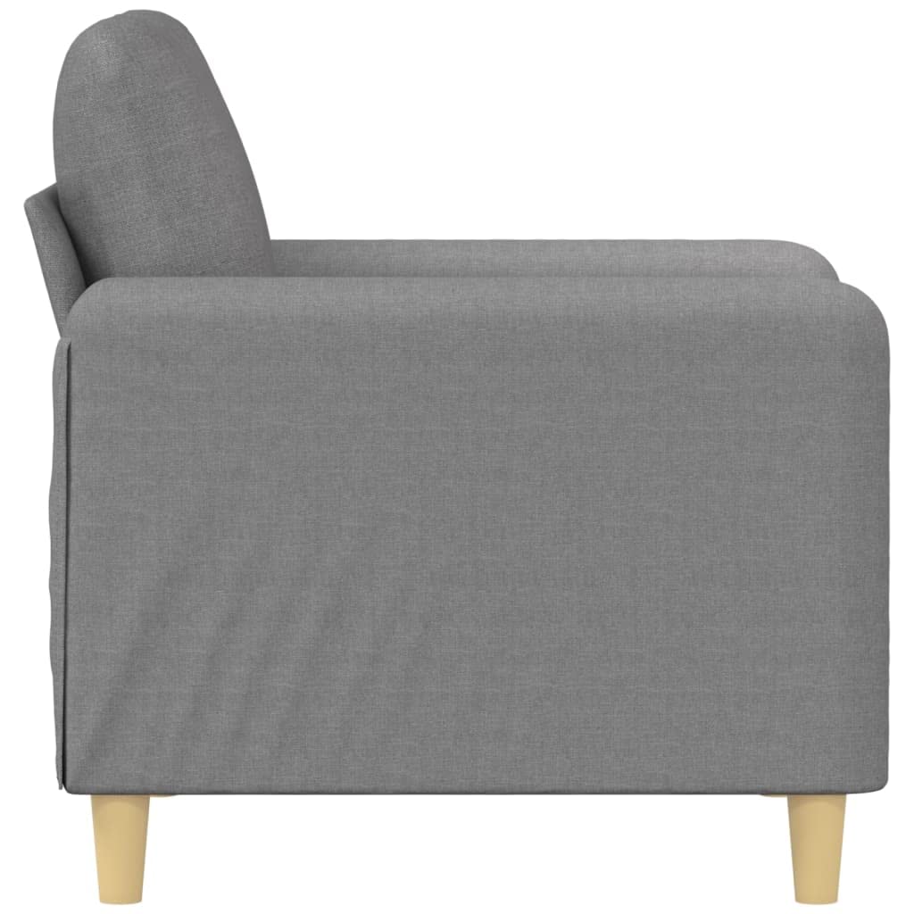 vidaXL Light Gray Sofa Chair - Durable Fabric | Sturdy Plywood & Metal Frame | Comfortable Seating with Thick Padded Cushions | Modern Design | Easy Assembly