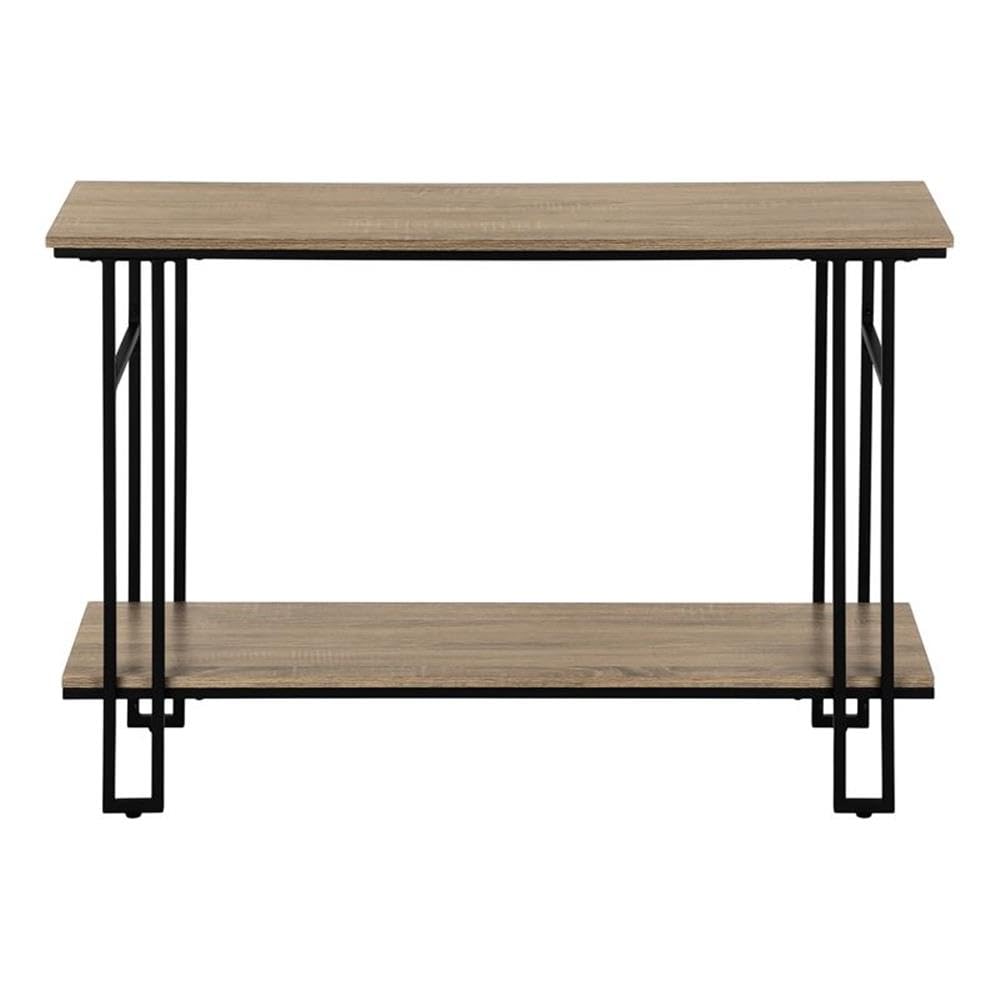 Monarch Specialties 3577 Accent Table, Console, Entryway, Narrow, Sofa, Living Room, Bedroom, Metal, Laminate, Brown, Black, Contemporary, Modern Table-48 Hall, 47.25&quot;L X 13.75&quot;W X 32&quot;H, Dark Taupe