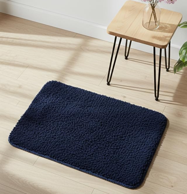 BAH Microfiber Bath Mat with AntiSkid Rubber Backing | Super Absorbent Quick Dry Floor Mat for Bathroom, Bedroom & Entrance | 