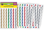 Teacher Created Resources Assorted Foil Stars Stickers Valu-Pak (6644), Red, Blue, Gold, Green, Silver