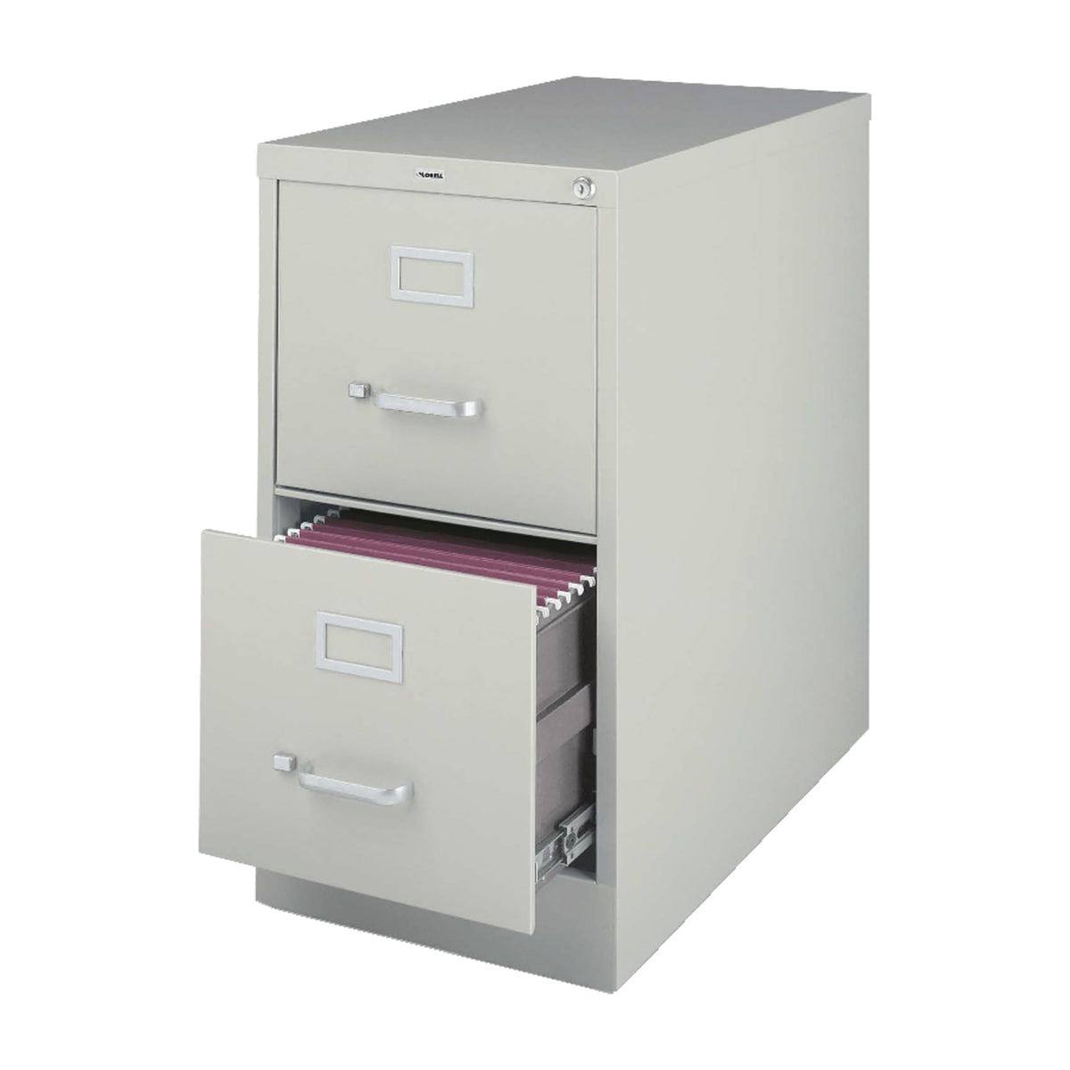 Lorell LLR42292 2-Drawer Vertical File, 15&quot; x 22&quot; x 28, Light Gray