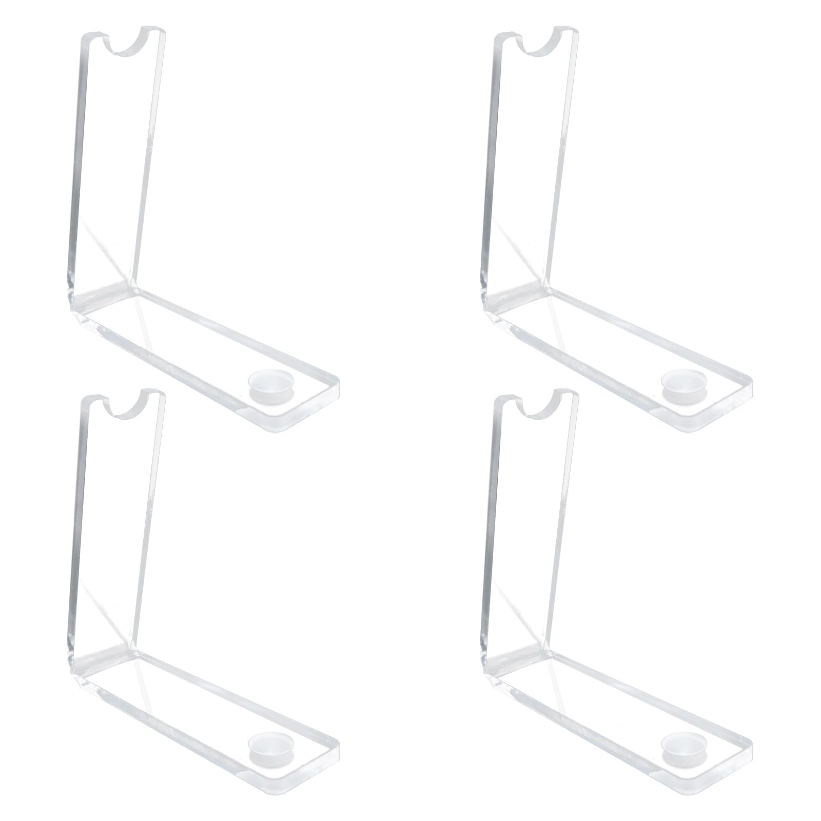 Honbay 4Pcs Acrylic Single Pen Holder Stand Clear Pencil Display Stands Makeup Brush Rack Organizer For Home School Office Use O