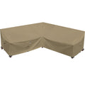 Flexiyard Heavy Duty Outdoor Sectional Sofa Cover, 100'X100' Waterproof 600D Patio Sectional Couch Cover, V-Shaped Lawn Patio