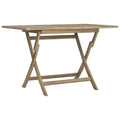 vidaXL Folding Patio Table - Solid Teak Wood Construction, Weather-Resistant, Foldable with Parasol Hole - Gray, Surface Dimensions 47.2"x27.6"