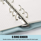 Sooez A6 Notebook Binder, 6 Ring Planner With Stylish Design, Loose Leaf Personal Organizer Binder Cover With Magnetic Buckle Cl