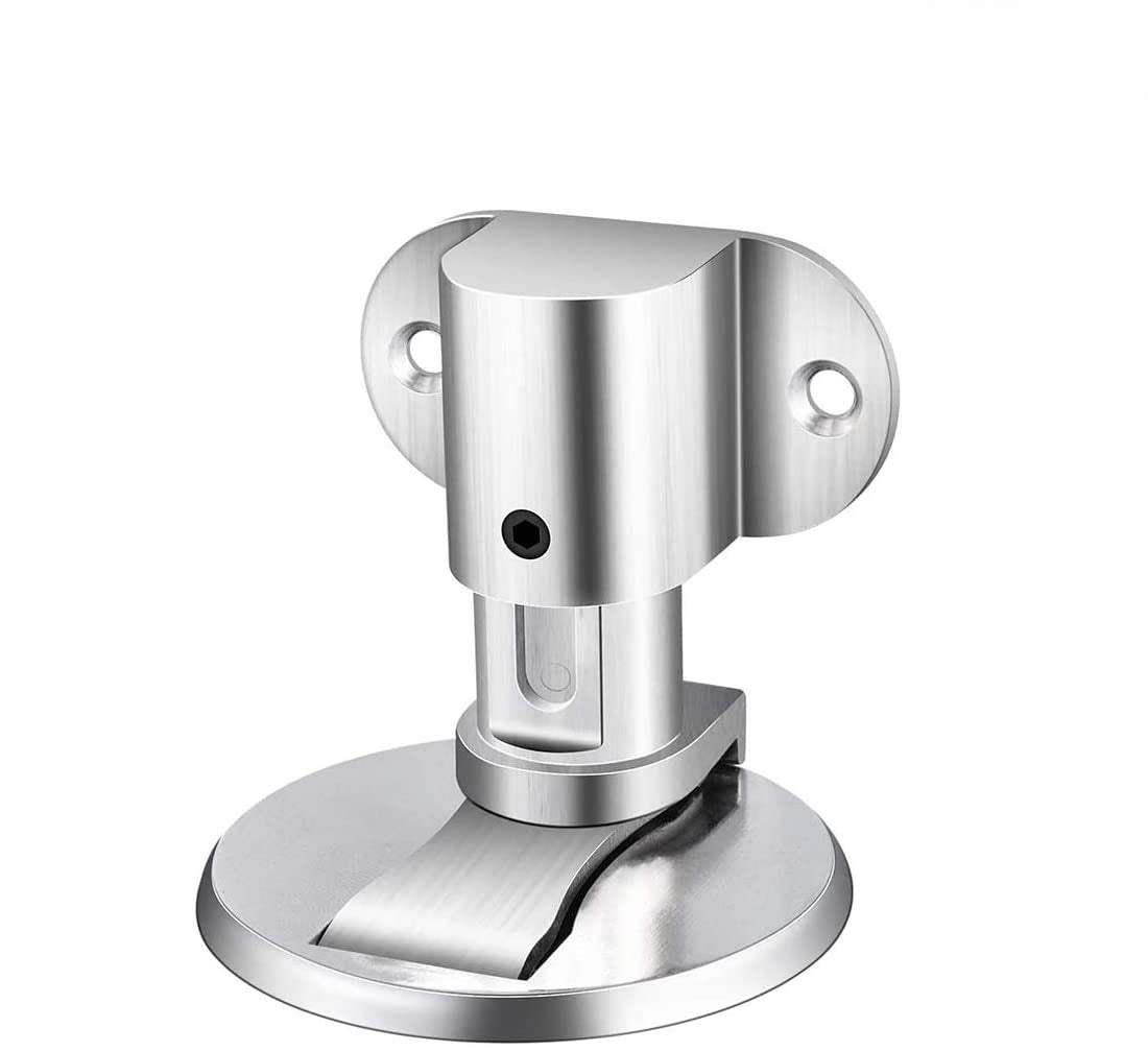 Kolako Magnetic Door Stopper, Magnetic Door Stops Black Door Stopper Stainless Steel Magnetic Door Stoppers Floor Adjustable Adh