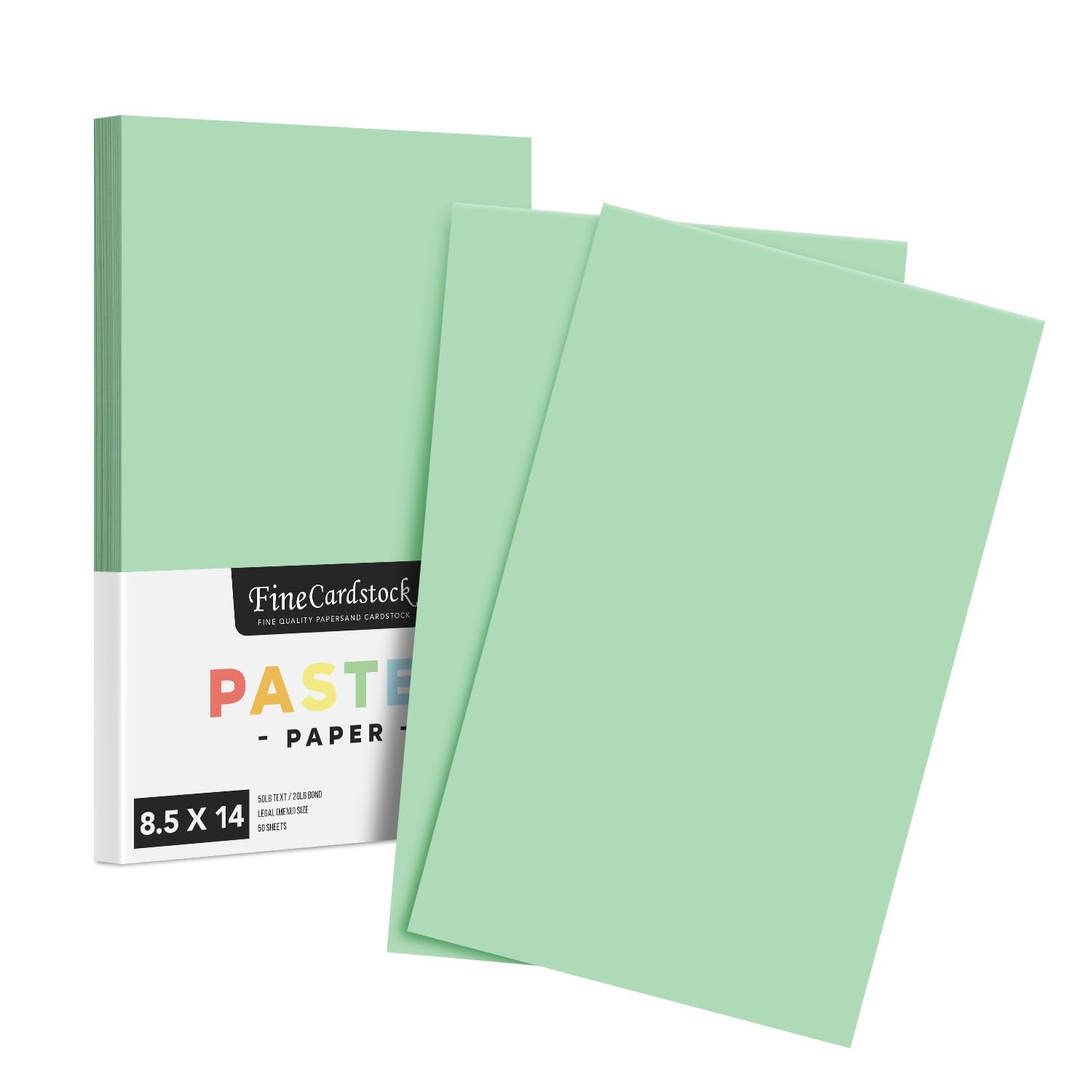 8.5 X 14    Green Pastel Color Paper - Great For Arts And Crafts And Stationery Printing | Legal, Menu Size | 20Lb Bond (64Gsm)