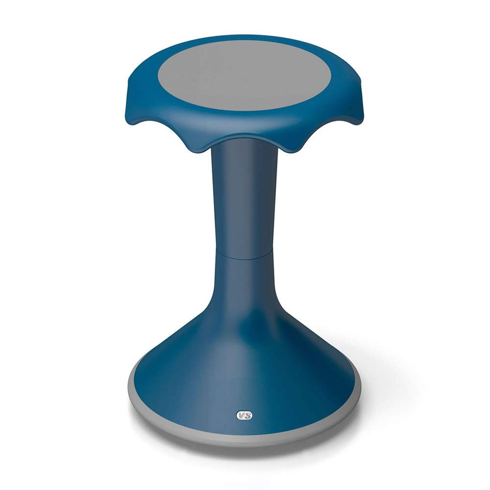 Vs America Hokki Stool, Flexible Ergonomic Seating Stool For Kids And Adults, 20' Seat Height, Blue