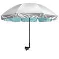 G4Free Upf 50+ Universal Clamp On Umbrella Adjustable Outdoor Uv Protection Beach Chair Umbrella For Strollers, Wheelchairs, Patio Chairs, Beach Chairs, And Golf Carts(Lake Blue)