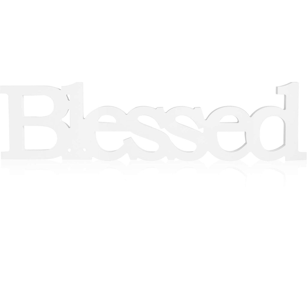 Blessed Letter Table Sign Blessed Standing Letter Table Sign Rustic Wooden Home Signs Decor For Wedding Graduation Party Baby Sh
