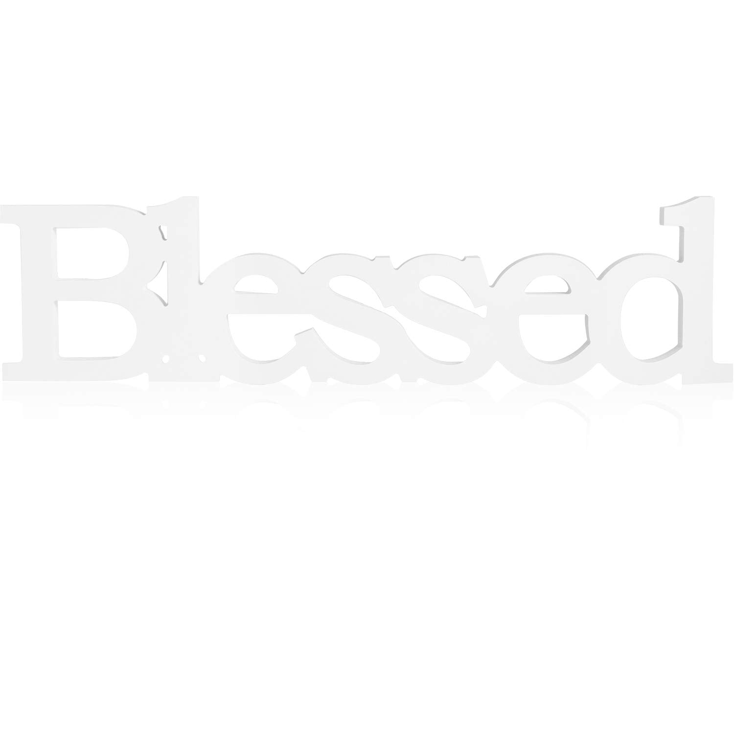 Blessed Letter Table Sign Blessed Standing Letter Table Sign Rustic Wooden Home Signs Decor For Wedding Graduation Party Baby Sh