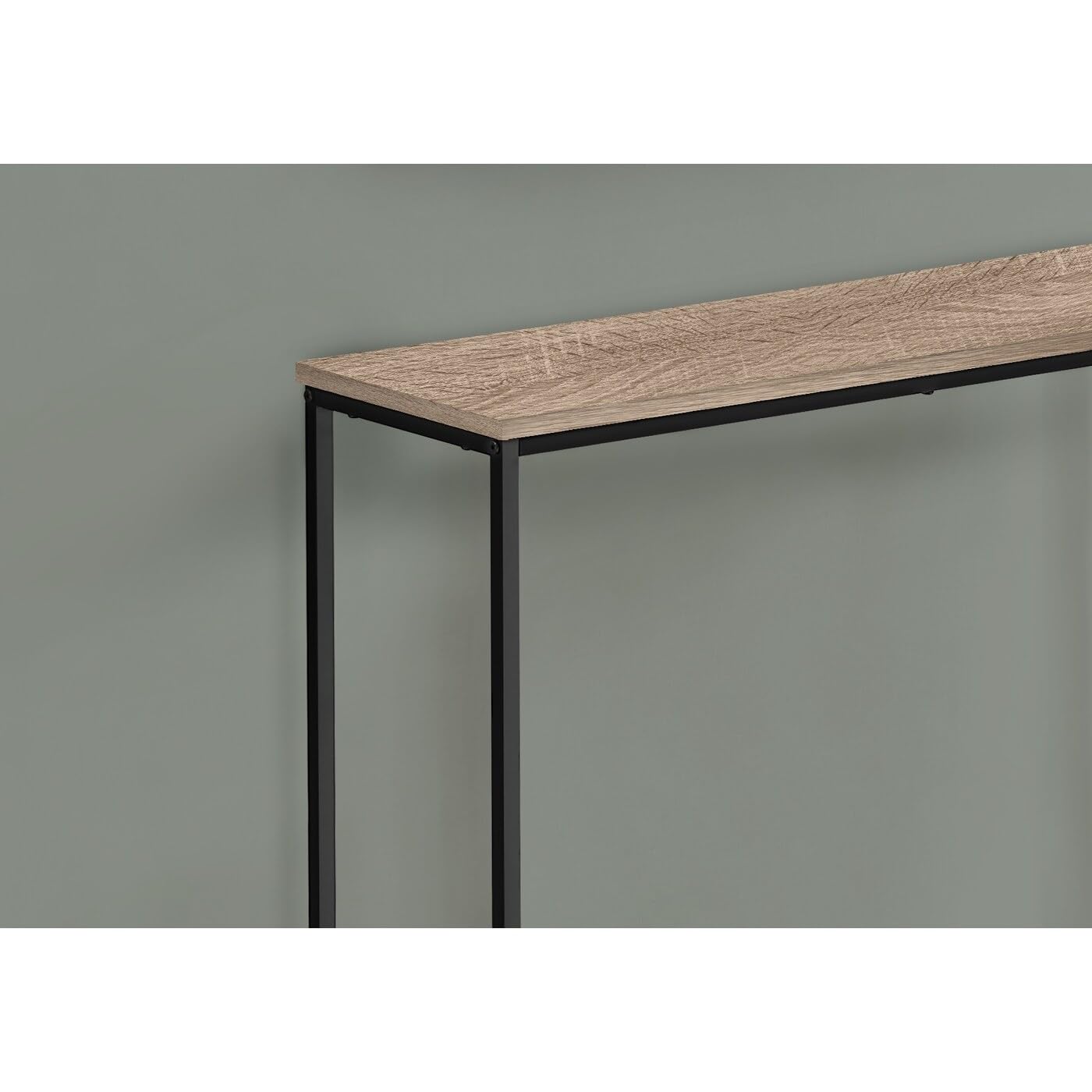 Monarch Specialties 2253 Accent Table, Console, Entryway, Narrow, Sofa, Living Room, Bedroom, Metal, Laminate, Brown, Black, Contemporary, Modern Table-32 L/Dark Taupe, 31.5&Quot; L X 11.5&Quot; W X 29&Quot; H