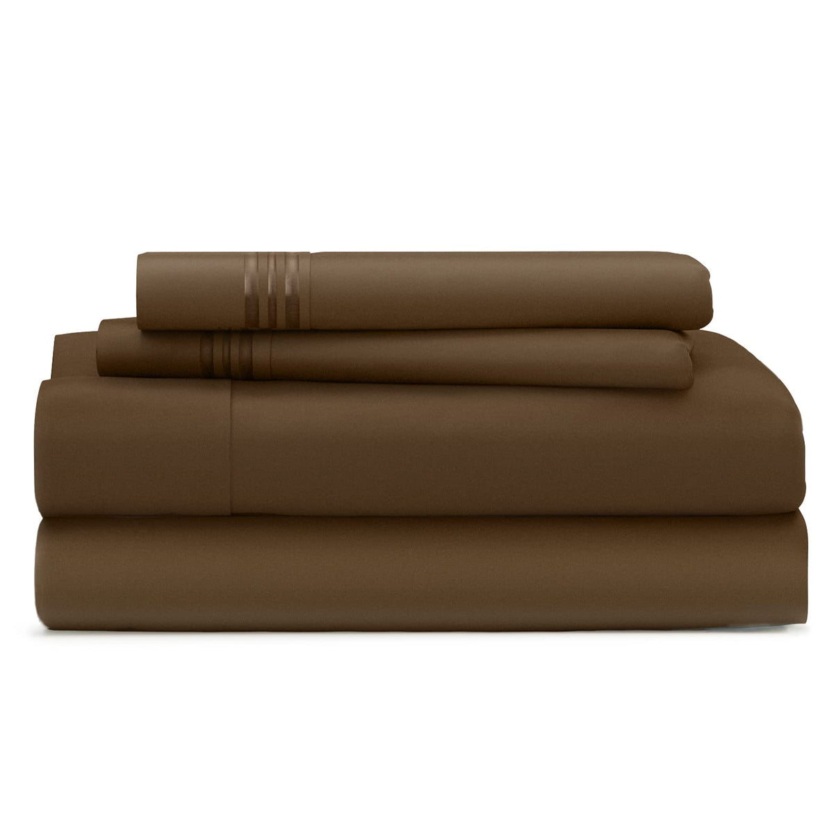 California King Sheet Set - Chocolate Cal King Size Bedding - Deep Pocket - Extra Soft Luxury Hotel Bed Sheets - Cool & Breathab
