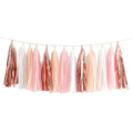 We Moment 20pcs Shiny Tassel Garland Banner Tissue Paper Tassels for Wedding, Baby Shower, Table Decor,Event & Party Supplies, D