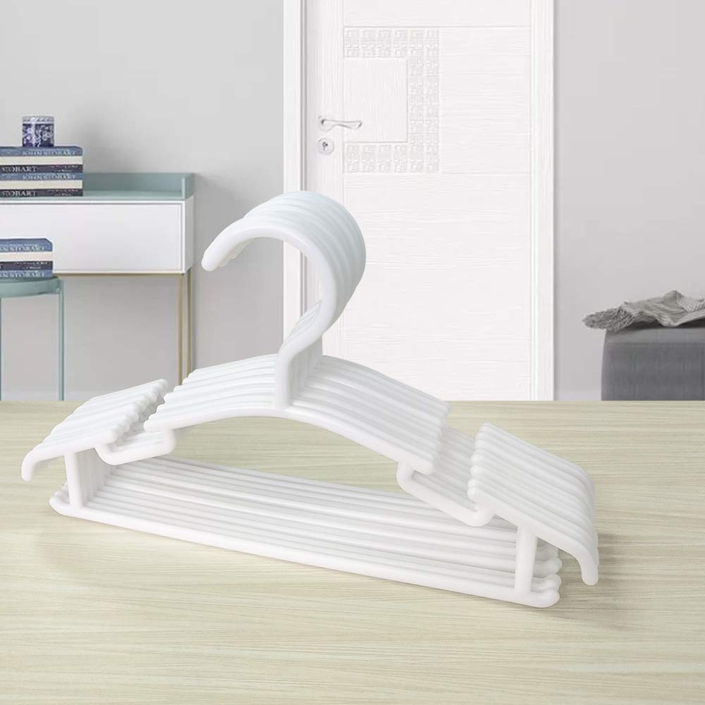 Goodtou Baby Hangers For Closet 60 Pack White Plastic Baby Hanger Toddler Hangers